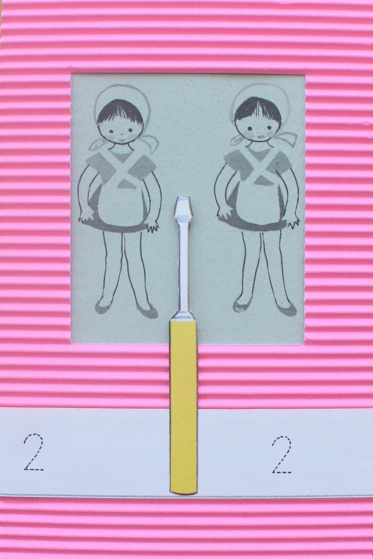 two girls: קולאז' בעבודת יד
