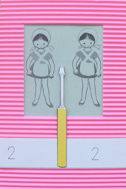 two girls: קולאז' בעבודת יד