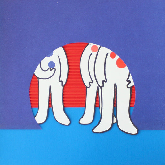 three figures #1: קולאז' בעבודת יד