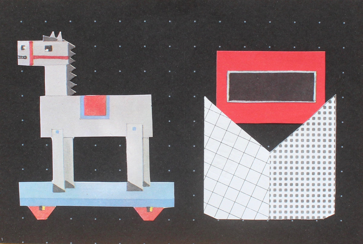 shapes (black)#2: קולאז' בעבודת יד
