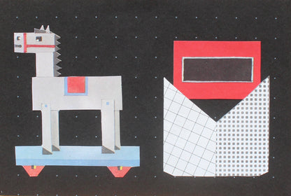 shapes (black)#2: קולאז' בעבודת יד