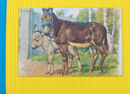 animals (donkeys): קולאז' בעבודת יד